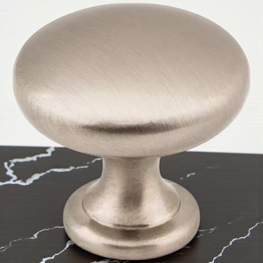Hardware Resources 1-3/16" Madison Cabinet Mushroom Knob Brushed Nickel Lot (10)